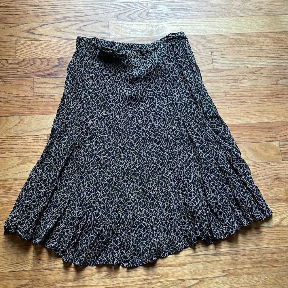 Vintage Salaam Black & White Print Skirt